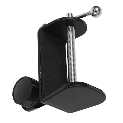 Yardwe Microphone Holder Base Multi Function Metal Desk Mount Clamp for Tablets and Phones Clip for Desktop Use Clamp