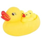 Play-Doh Happytoys 4pcs Baby Sounding Rubber Duck Toy Lovely Yellow Ducks Children Bath Toys