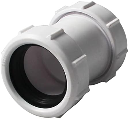 Pipe Connector PVC Pipe Connector 1/2" 40MM Straight PVC Waste Pipe Connector Connector Compression Idea for Bath, Kitchen Sink