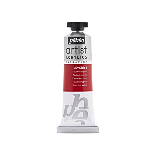 PEBEO 37 ml Artist Acrylics, Naphtol Carmine Red