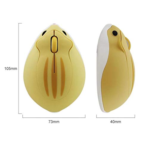 Ratón inalámbrico ergonómico con forma de hámster y sensor óptico para PC 8