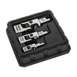 3Pc 1/4', 3/8', 1/2' Dr Chrome Magnetic Universal Joint Set