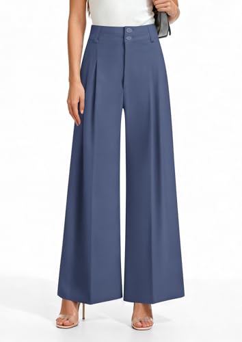 Image of PRETTYGARDEN Women's High Waisted Wide Leg Dress Pants