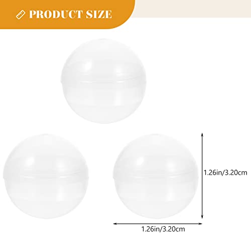 Healifty 100 Stück Plastikkugeln zum Füllen von Weihnachtskugeln Transparente Acryl-Bastelkugeln Lotteriekugel für Greifer Kaugummiautomat Eier zum Spielen für Spielepartys 3,2 cm