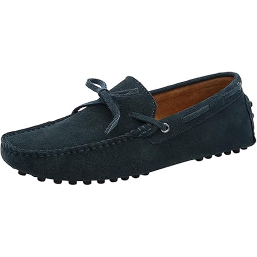 Men's Lightweight Loafers Classic Suede Leather Casual Slip-On Driving Party Shoes