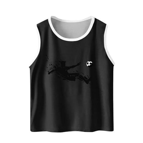 wodceeke Toddler Boys Girls Tank Tops Play Football Print Sleeveless Shirts Kids Summer Casual Workout Sports Vest
