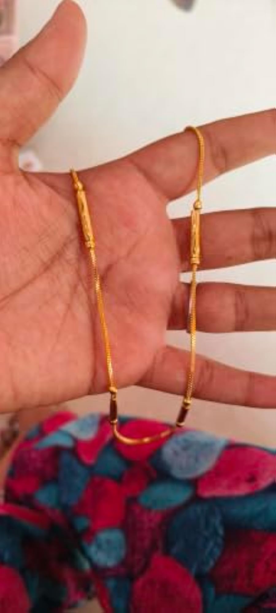 Gold Plated Brass Long Chain Necklace for Women