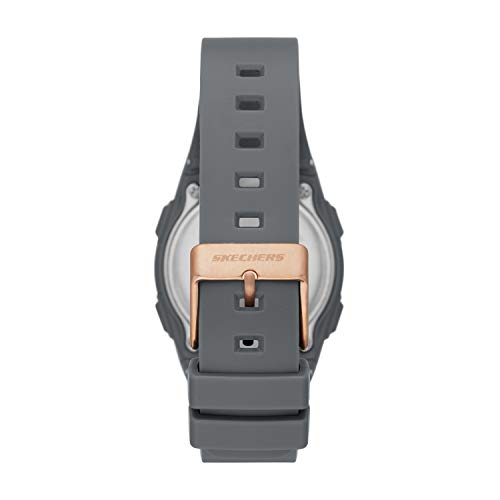 Skechers Women's Vicksburg Quartz Casual Sports Silicone Nurse Digital Watch, Color: Gray (Model: Sr2105) #TOP2