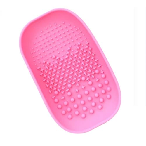 KOMUNJ Limpiador de pinceles de silicona, limpiador de brochas de maquillaje, estera de silicona, cepillo cosmético, alfombrilla de limpieza para viajes a casa, fácil de limpiar, adecuado para