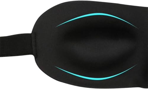 1Pc Black Sleep Mask 3D Sleeping Masks Eye Mask,Soft Silk Lightweight,Comfortable and Adjustable for Travel,Sleeping Masks,Easy to Carry,Sleep Masks and Snoring Health and Household,Sleep and Snoring - Image 3