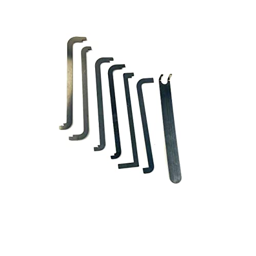 TPM Go Lock Pick Spanner Schlosser Brecheisen Set mit 1 Auto-Plektrum-Spannwerkzeug Schubstange Kit zum Öffnen (7-teilig)