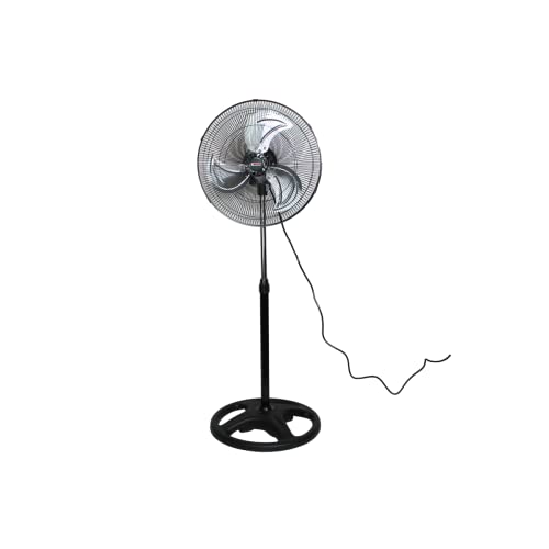 K Tool International 77733; 18 Inch Pedestal Fan; For Commercial and Residential Use, 3 Speed Motor,...