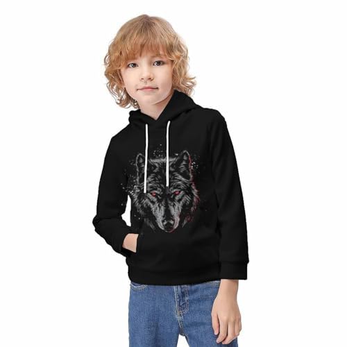 Sweat loup pull à capuche enfant parfait pour l'école et les sorties de week-end - 3
