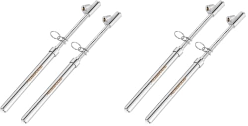 Image of GODESON Dual Head Tire Pressure Gauge,Heavy Duty Tire Pressure Gauge Range 10-150PSI; 1-10Bar,Dual Head Truck Air Pressure Gauge (Pack of 4)