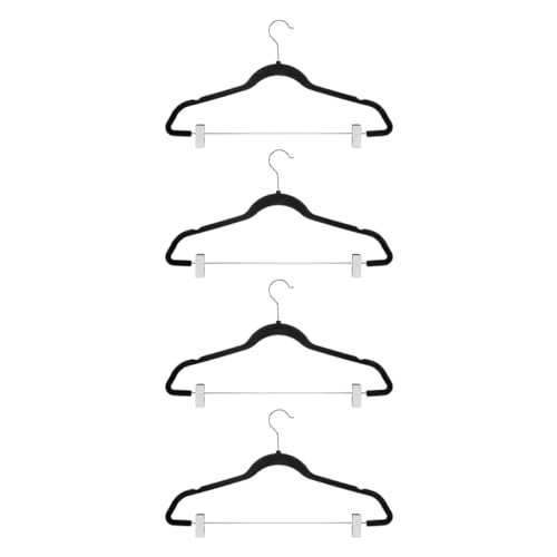 ABOOFAN 4Pcs Skirt Hangers with Skid Clips Household Jeans Hangers for Closet Organization Sturdy and Clothing Accessories