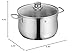 WMF cookware approx 6.5l Diadem Plus pouring rim glass lid Cromargan stainless steel brushed suitable for all stove tops including induction dishwasher safe, 24 cm, Silver