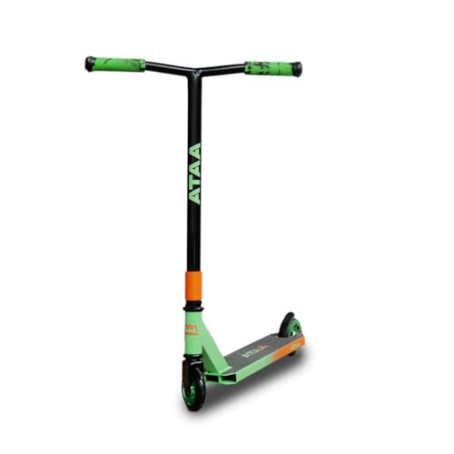 Patinete Stunt ATAA Arkano Naranja con Ruedas PU Antideslizantes Manillar Reforzado y Freno Trasero para 6-12 años.