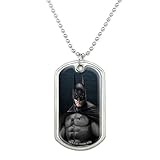 GRAPHICS & MORE Batman Arkham Asylum Video Game Military Dog Tag Pendant Necklace with Chain