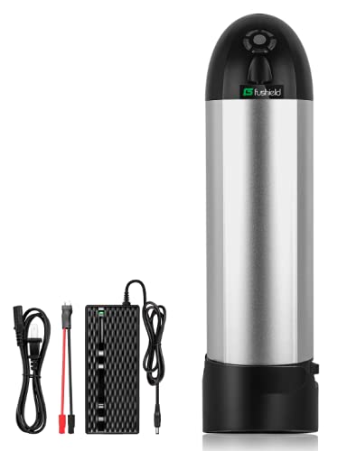 Fushield 36V 8AH Electric Bicycle Battery Kit, 36V Water Bottle Battery with 42V 2A Charger 30A BMS Protection Board, Fit for 250W 350W 500W Bike Motor