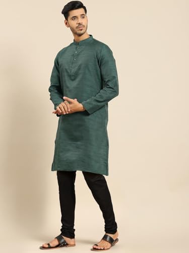 KISAH Men's Kurta - Traditional Indian Ethnic Wear for Men - Ideal for Weddings, Festivals & Celebrations3