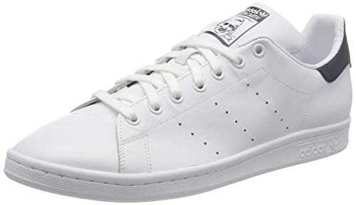 adidas Stan Smith, Chaussures de Gymnastique Homme, Blanc (Core White/Core White/Dark Blue Core Blue), 40 2/3 EU