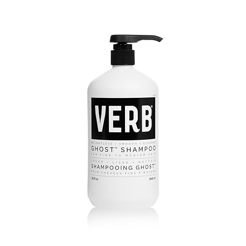 VERB Ghost Shampoo 32 fl oz - Infused with Moringa Oil - Cleanses Fine and Weighed Down Hair - Vegan No Parabens or Harmful Sulfates