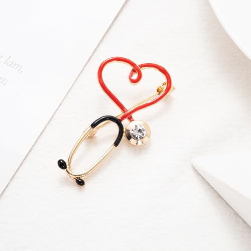 Image of Uterus Pin Medical Obgyn Pins Stethoscope Brooch Medicine Symbol Lung Brooch for Gynecologist Medical Doctors Nurse Gifts Jewelry