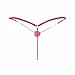 Sekexi Women's Pearl T Back G String Embroidery Rose Flowers Beaded Thong Panty Underwear Sexy Micro Underpant Christmas