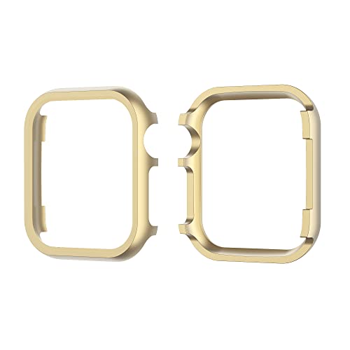 Funda protectora Compatible con Apple Watch SE 40mm Oro, Antiarañazos Carcasa Protectora Aleación de Aluminio Caja del Reloj Bumper Completa Funda de Metal Compatible con iWatch 40mm Series SE/6/5/4