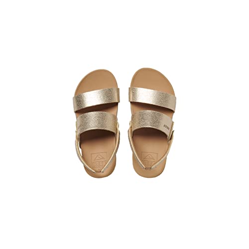 REEF Little Cushion Vista Girls Sandal Tan-Champagne 7 C