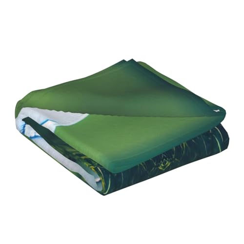 Couverture polaire football vert 203x152 cm pour lit