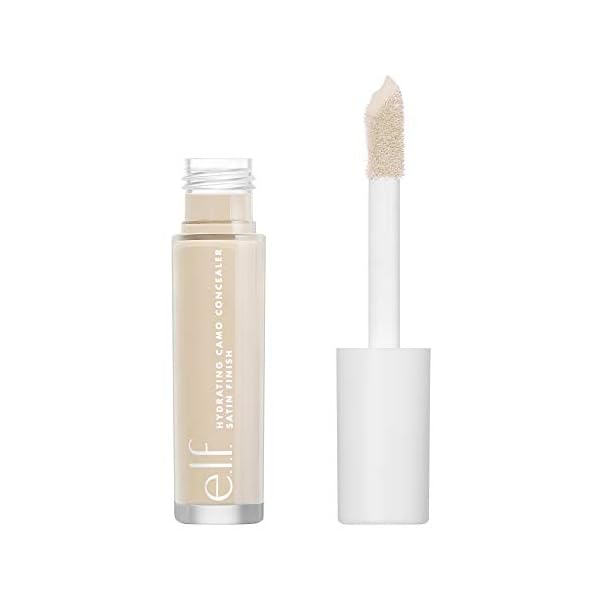 e.l.f. Hydrating Camo Concealer, Lightweight, Full Coverage, Long Lasting, Conceals, Corrects, Covers, Hydrates, Highlights, Fair Warm, Satin Finish, 25 Shades, All-Day Wear, 0.20 Fl Oz