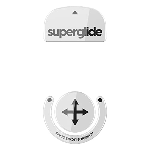 Superglide Glass Mouse Skates for Logitech G Pro X Superlight (Type-S, White) -...