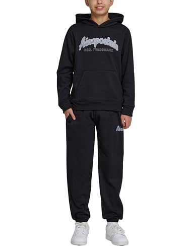 AEROPOSTALE Boys 2 Piece Outfit - Pullover Hoodie and Athletic Pants, Youth Jogger Sweatpants and Sweatshirt, Sizes 4-12