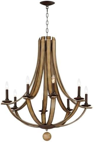 Basque - 8 Light Chandelier-36 Inches Tall and 32 Inches Wide -Traditional Installation