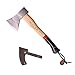Adler Rheinland Hatchet - German Made with a 15 inch Handle Coated in Anti-Slip Black Grip Paint - 1.35 Pound Head Weight. Spanish Leather Sheath and Cotton Storage Bag Included