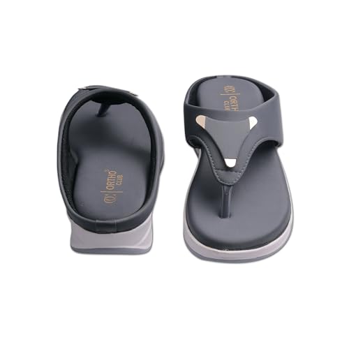 Image of ORTHO CLUB Orthopedic Women's Slippers | Brown Soft Comfort Slip-On Sandal for Heel Pain Relief | Anti-Skid Sole | Lightweight Flip-Flop