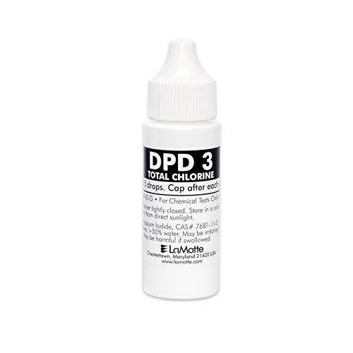 LaMotte New Fresh P-6743-G DPD 3 Liquid Reagent for Total Chlorine, 30 ml, exp Date Listed