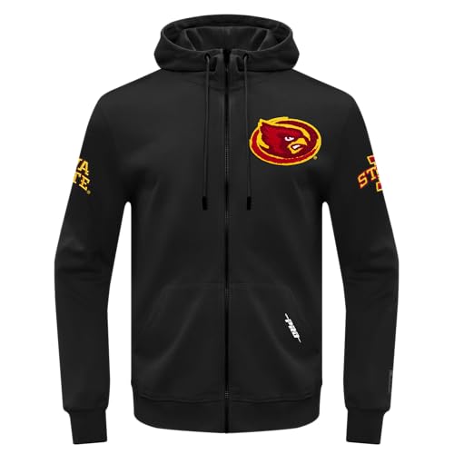 Image of Pro Standard Mens College Classic Chenille Cotton Double Knit Full Zip Hoodie