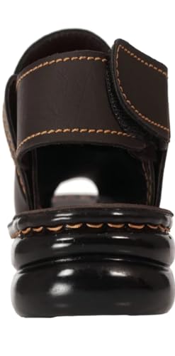 Image of eco-soft Men's Ethnic Synthetic Leather Peshawari Slip On Sandal | Shoes for Wedding|Party|Occasions|Fashion|Stylish|Outdoor|Lightweight|Shoes with TPR Sole
