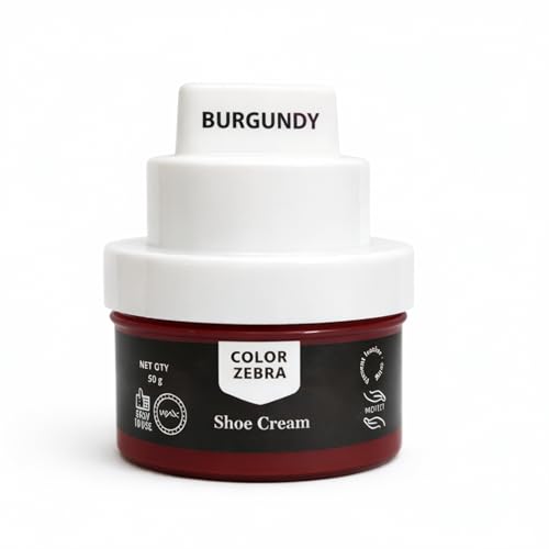 Image of Color Zebra Cream Shoe Polish (Pack 50 Grams) and Shoe Shiner| Carnauba Wax Shoe Polish Cream with Silicon Oil and Leather Conditioner