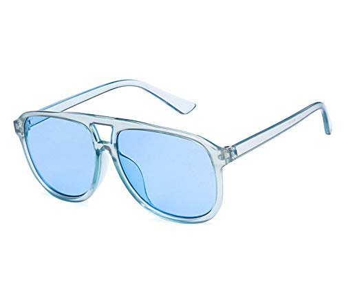Shiratori Candy Color Trendy Hip-Hop Sunglasses - Oversized Ocean Lens Shades for Men and Women