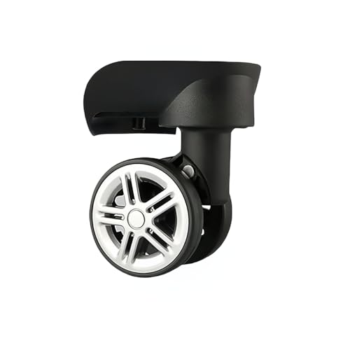 スーツケース用交換キャスター 1ペア 静音ローラーホイール | 旅行バッグ・トロリーケース向け・耐荷重タイプ・取り付け簡単・回転スムーズ | 予備パーツに便利 (W137 Bk)