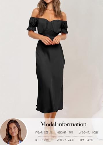 Image of KIRUNDO Women's Satin Summer Wedding Guest Cocktail Dress
