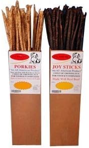 J.J. Fuds 545001 80-Count Fuds Joy Beef Rawhide Sticks For Pets, , 36-Inch