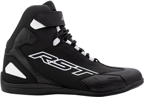 RST Sabre Moto Shoe CE Boot (Black/Black/White, Size 11.5)