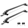 VEVOR Roof Rack Cross Bars, Universal Fit for Naked Roofs Without Raised Rails/Flush Rail/Black Moldings, 165 LBS Capacity, Lockable Heavy Duty Aluminum Crossbar Racks Roof Rail Rooftop Luggage Canoe