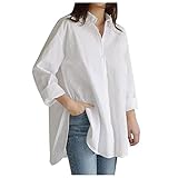 [Babsully] 2トーン ストライプ 切り替えシャツ ストレッチ ゆったりシルエット 長袖 Tシャツ バイカラー レディース tシャツ リネンシャツ レディース 無地 綿麻 シャツ ブラウス ワイシャツ 長袖 前開き Ｔシャツ ゆったり 日よけ uvカット 薄手 シンプル 涼しい カジュアル 長袖シャツ 体型カバー おしゃれ トップス 通勤 (4XL/ホワイト)