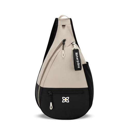 Image of Sherpani Esprit, Sling Backpack, 10L Travel Bag, Right-Handed Shoulder Sling Purse, Crossbody Backpack, Travel Gifts, RFID Protection (Con Leche Classic)