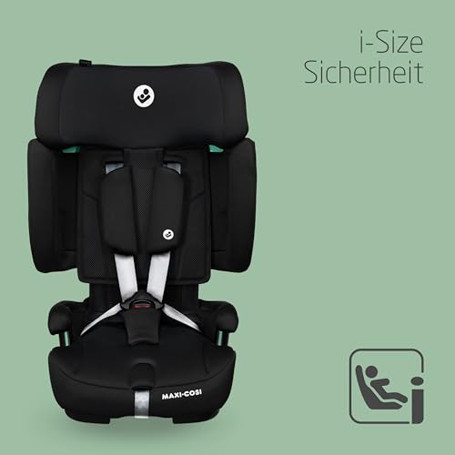 Maxi-Cosi Nomad XL Plus, Mitwachsender Kindersitz 9-36kg, 15 Monate - 12 Jahre, 76-150cm, Klappbarer Kinderautositz, Ultrakompakt & Leicht, G-CELL Seitenaufprallschutz, Reisetasche, Authentic Black
